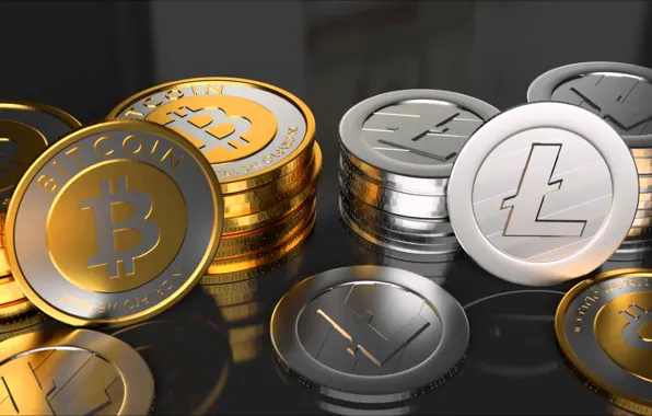 Картинка монеты, fon, coins, bitcoin, btc, litecoin, ltc