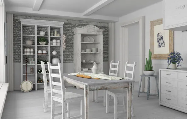 Картинка дизайн, стиль, комната, интерьер, столовая