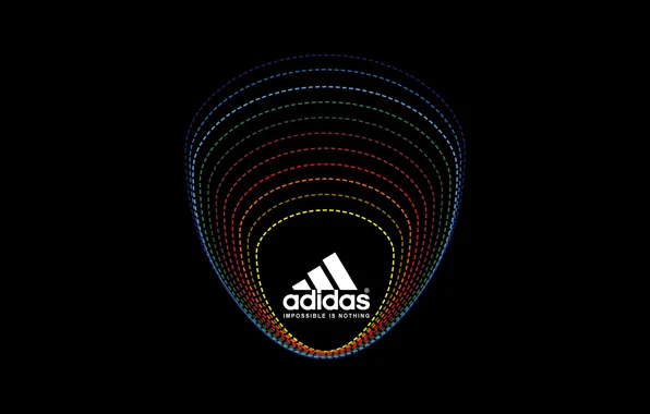 Черный, Лого, Фон, Адидас, Classic, Adidas