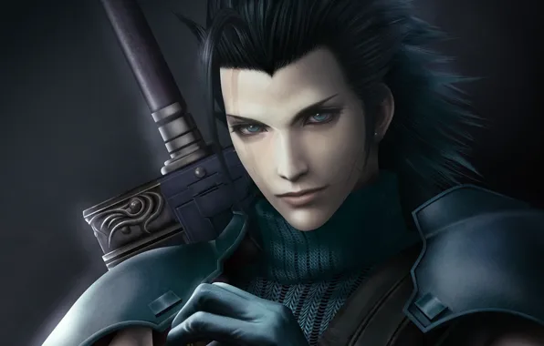 Волосы, солдат, парень, Final Fantasy 7, Crisis Core, zack fair