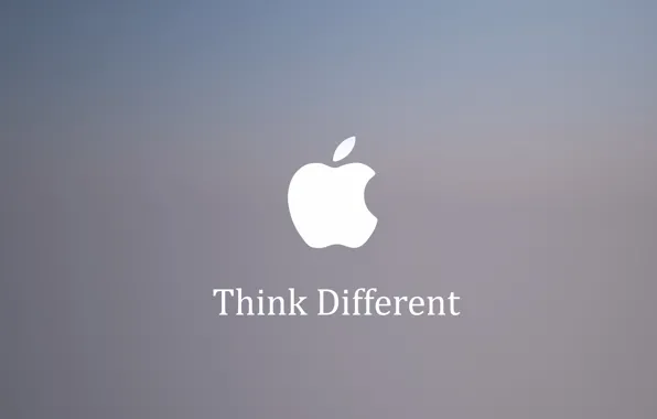 Картинка Apple, яблоко, Think Different, слоган.