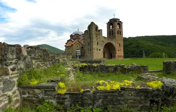 Картинка церковь, развалины, Сербия, Crkva Svetog Nikole