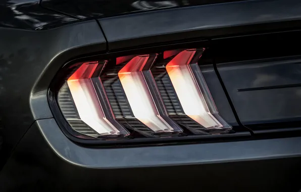 Картинка Ford, фара, кабриолет, 2018, корма, тёмно-серый, Mustang GT 5.0 Convertible