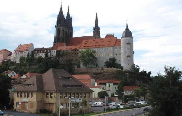 Картинка город, фото, замок, Германия, Albrechtsburg Meissen