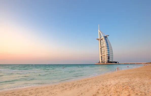 Обои пляж, Дубаи, отель на телефон и рабочий стол, раздел город, разрешение  5292x2977 - скачать