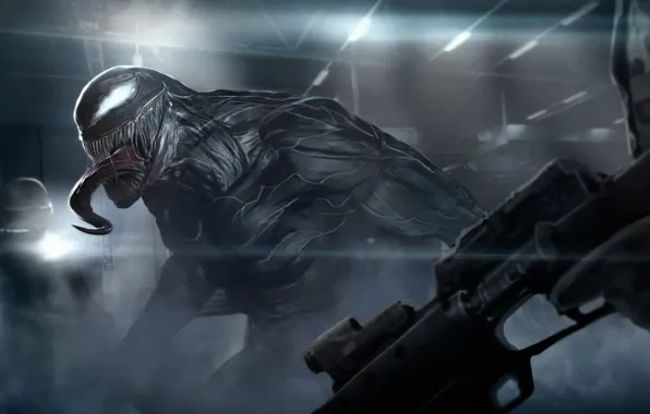 Оружие, арт, солдаты, Веном, Venom, симбиот