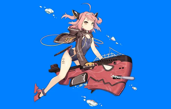 Girl, sexy, pink hair, anime, beautiful, short hair, pretty, swimsuit