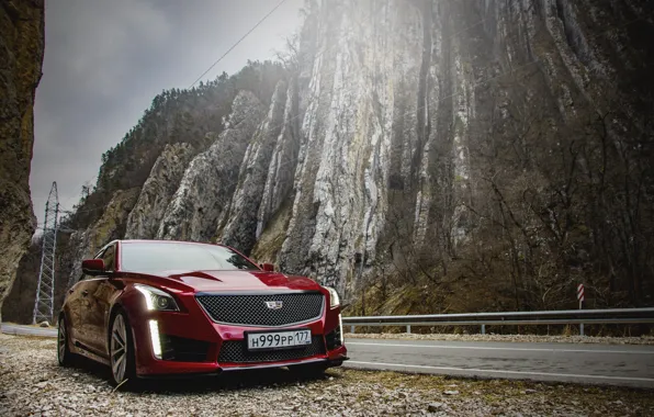 Горы, башни, cadillac, moutain, cts-v, ingushetia, cadillac cts, cadillac cts-v