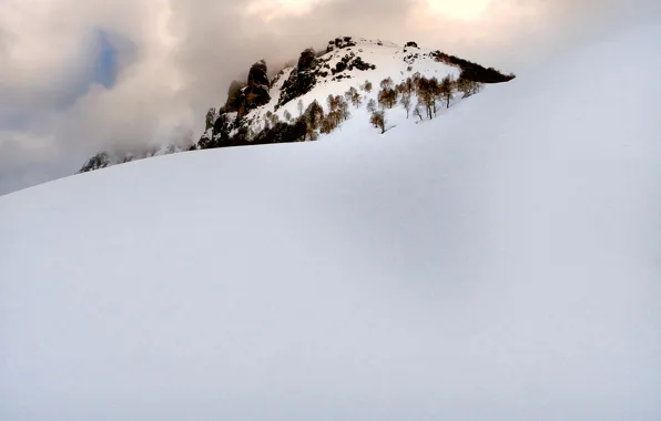 Картинка зима, снег, горы, Италия, Ломбардия