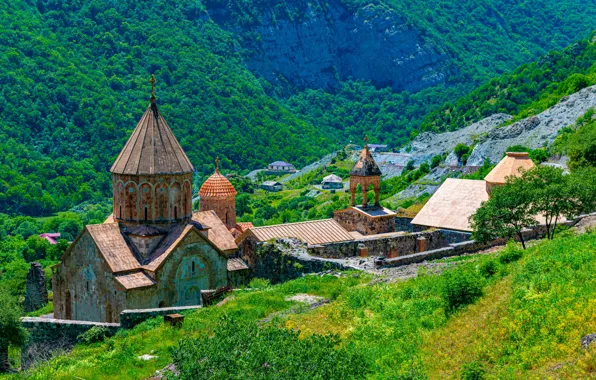 Горы, монастырь, Армения, Dadivank monastery