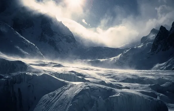 Снег, горы, snow