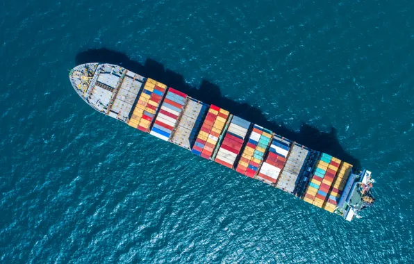 Ship, cargo ship, containers, merchandise