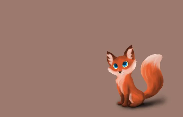 Картинка животное, минимализм, лиса, fox