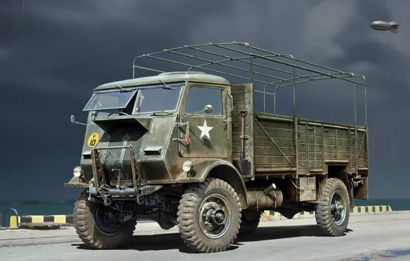 Грузовой автомобиль, военный грузовик, Model W.O.T. 6, WWII British Truck, Fordson