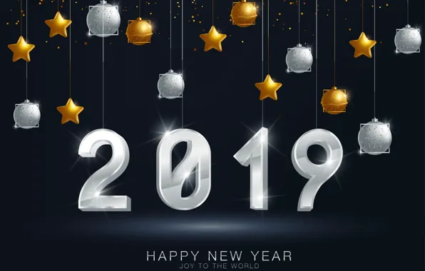 Золото, Новый Год, цифры, golden, background, New Year, Happy, sparkle