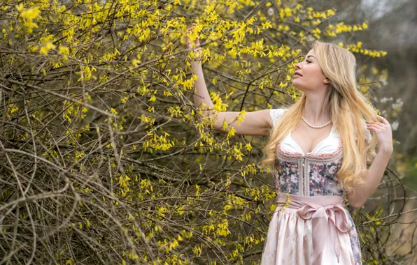 Картинка девушка, природа, весна