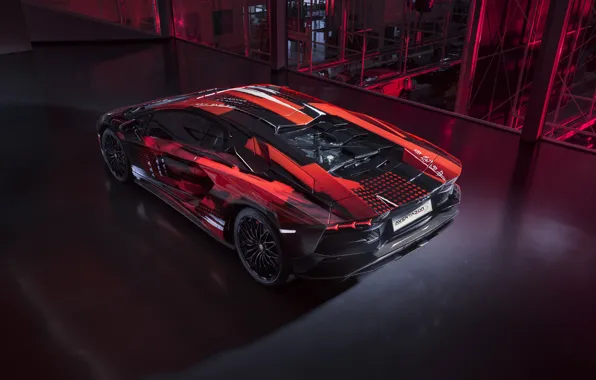 Картинка Lamborghini, суперкар, вид сверху, 2020, Aventador S, Lamborghini Aventador S, by Yohji Yamamoto