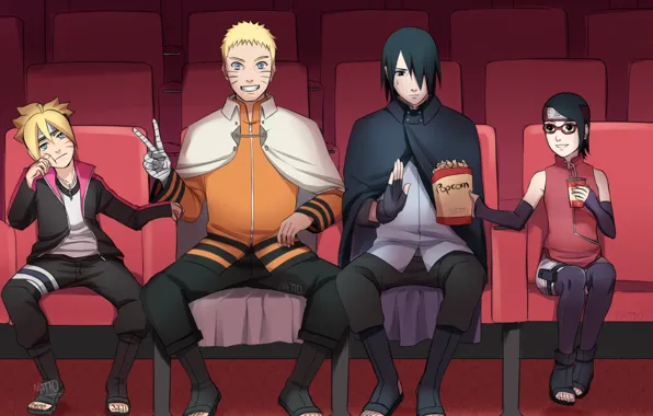 Дети, арт, Naruto, Саске Учиха, Наруто Узумаки