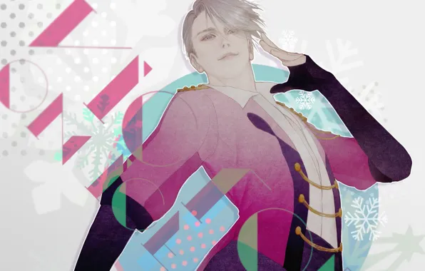 Аниме, арт, парень, Yuri on Ice, Юрий на льду, Виктор Никифоров