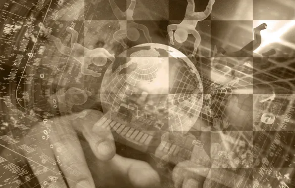 Abstract, computer, background, man, technology, global, cooperation