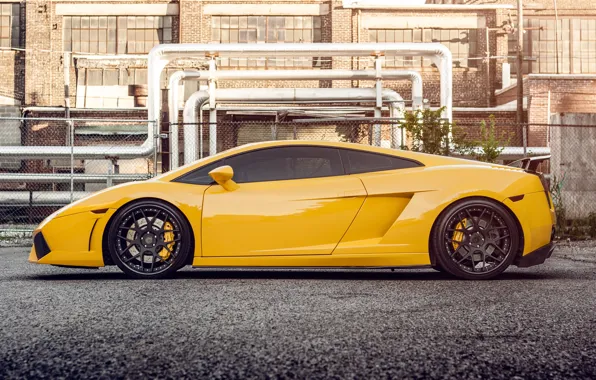 Картинка жёлтый, Lamborghini, профиль, Gallardo, ламборджини, yellow, галлардо