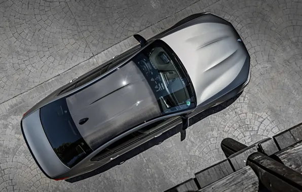 Крыша, блики, серый, BMW, седан, вид сверху, 4x4, 2018