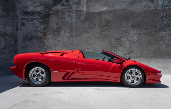 Lamborghini, lambo, Diablo, side view, Lamborghini Diablo VT Roadster