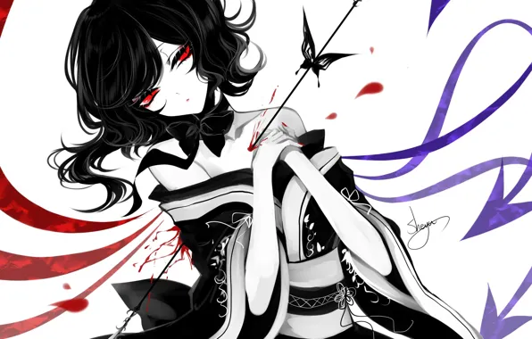Девушка, стрела, Touhou, Тохо, Тоухоу, аниме игра