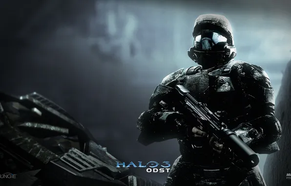 Машина, тьма, солдат, Halo
