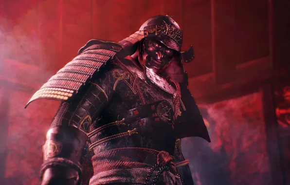 Game, armor, power, fog, man, boss, samurai, asian