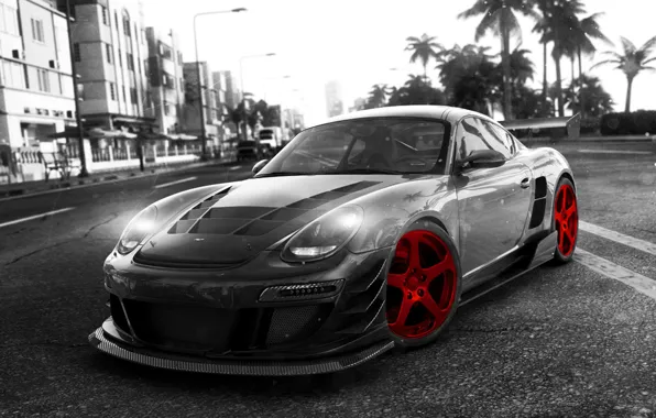 Машина, Red, Гонки, Автомобиль, Porshe, Black, Kormak