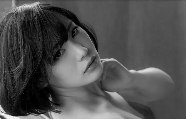 Ragazza, bellissima, orientale, faccia