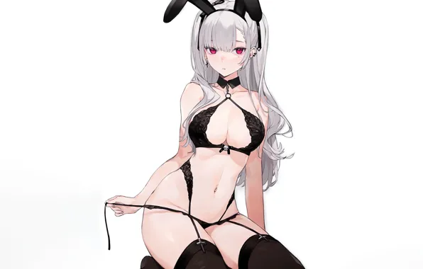 Girl, sexy, lingerie, pantsu, bra, cleavage, panties, thighhighs