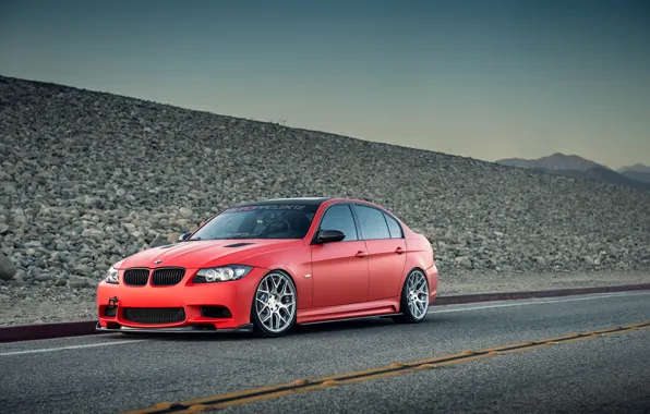 Бмв, BMW, Red, красная, tuning, 335i, E90, 3 серия