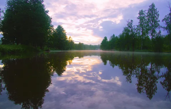 Nature, Sunset, water, River