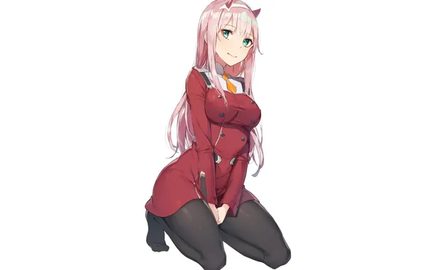 Девушка, аниме, арт, 002, Darling In The Frankxx, Милый во Франксе