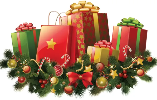 Картинка подарок, шары, игрушка, елка, новый год, New Year, 2021