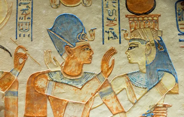 Картинка стиль, стена, Египет, древность