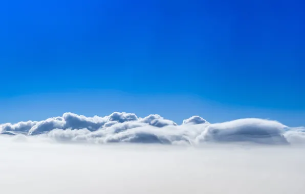 Картинка небо, облака, Clouds, над, облаками