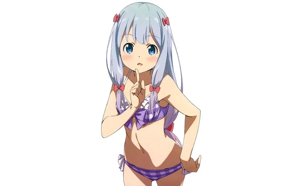 Girl, sexy, long hair, anime, blue eyes, beautiful, twintails, pretty