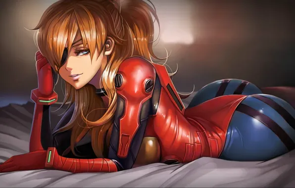 Anime, butt, costume, Asuka Langley, anime girl