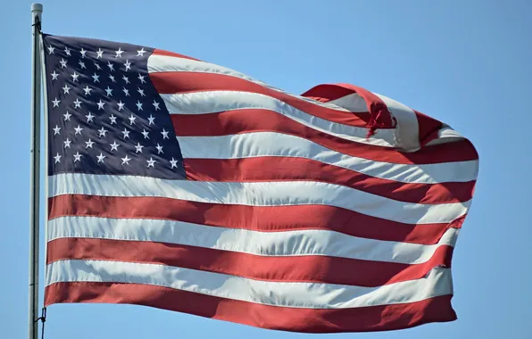 Картинка небо, фон, флаг, США