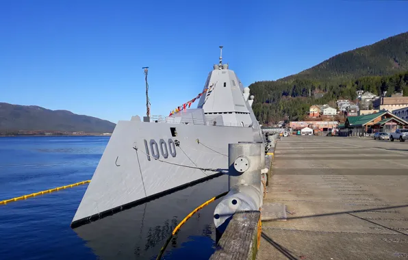 Причал, эскадренный, миноносец, Zumwalt