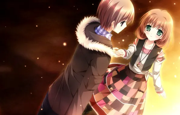 Картинка аниме, арт, пара, двое