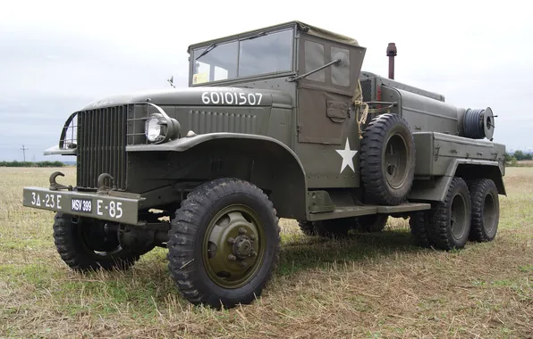 Картинка войны, грузовик, GMC, 1943, мировой, Второй, времён, компрессор