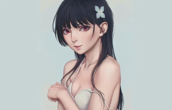 Девушка, майка, брюнетка, Sankarea, Санка Рэа