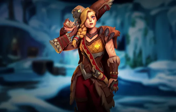 Девушка, оружие, Paladins, Tyra
