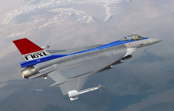 Истребитель, США, Auletta, US Airforce, экспериментальный самолет, F-16XL Experimental Fighter, F-16XL/A Fighting Falcon