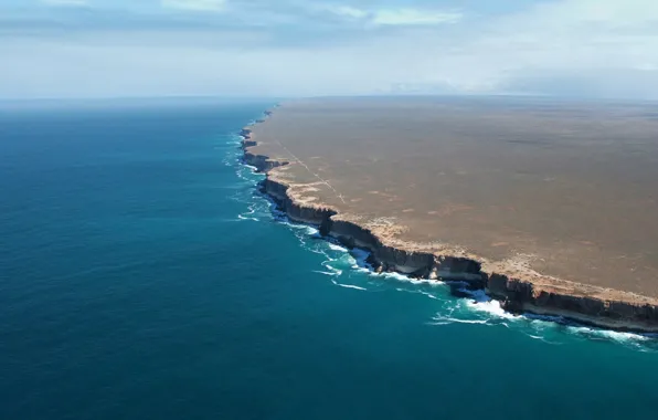 Картинка океан, берег, Австралия, South Australia, Nullarbor
