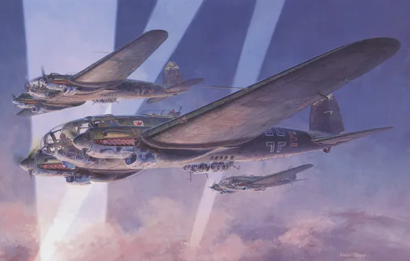 Германия, бомбардировщик, вермахт, люфтваффе, Heinkel He 111, Koike Shigeo, He 111P